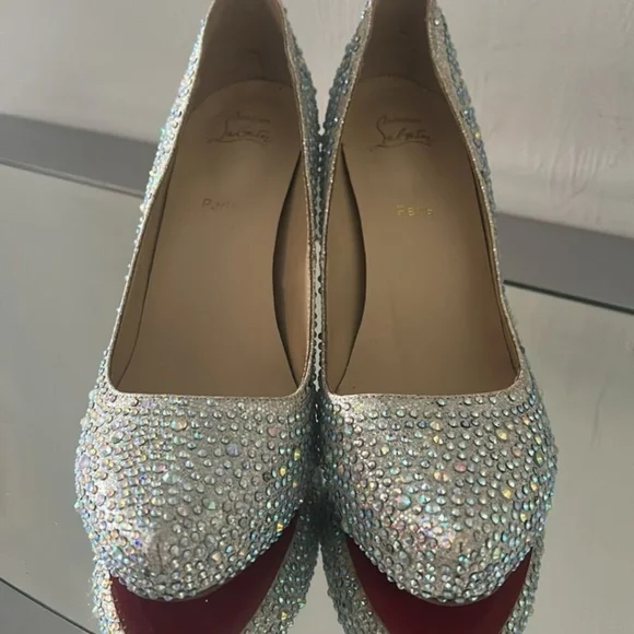 Aurora Boreale Crystal red bottoms high heels Size 40 (US 9) - Picture 6 of 12